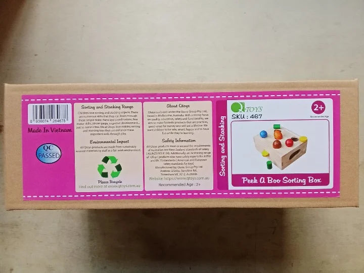 QToys Australia (USA) Peek a Boo Sorting Box